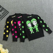 Свитера для маленьких мальчиков и девочек зимние теплые пуловеры с рисунком «Brother Sister» Детская повседневная одежда для студентов мягкий свитер для детей 12 мес.-6 лет