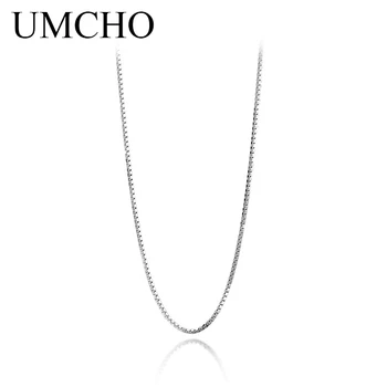 

UMCHO Classic Basic Chain 100% Genuine 925 Sterling Silver Lobster Clasp Adjustable Necklace Chain Fashion Jewelry For Women