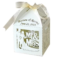 Высокая изготовленный на заказ свадебные сувенирные коробки Персонализированная бумажная коробка с узором коробка для свадебных сувениров