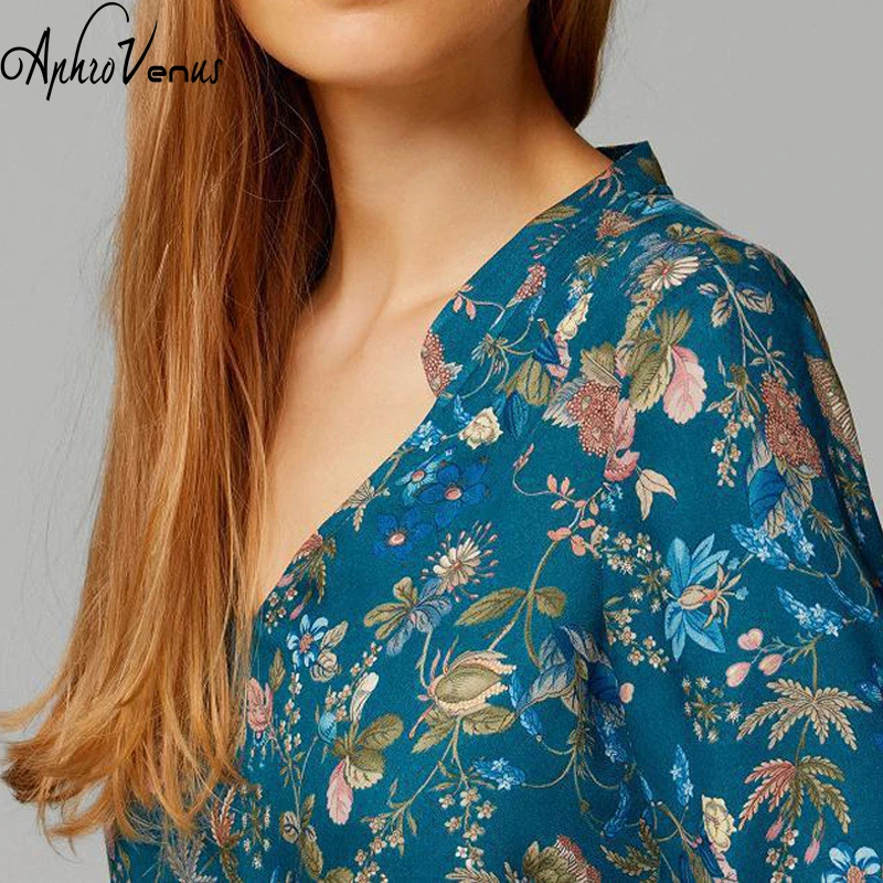 Для женщин Цветочный принт blusas Mujer de Moda 2018 Лето Шифоновая блузка рубашка с