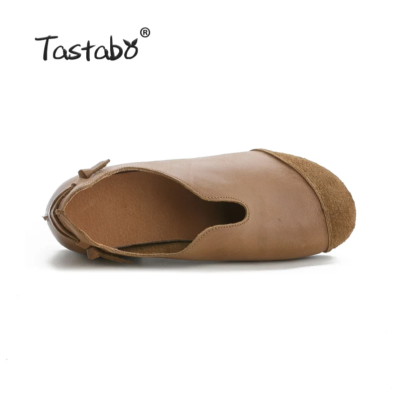 Tastabo/Повседневная обувь из натуральной кожи на плоской подошве слипоны с