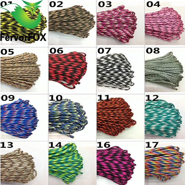 108 colors paracord 550