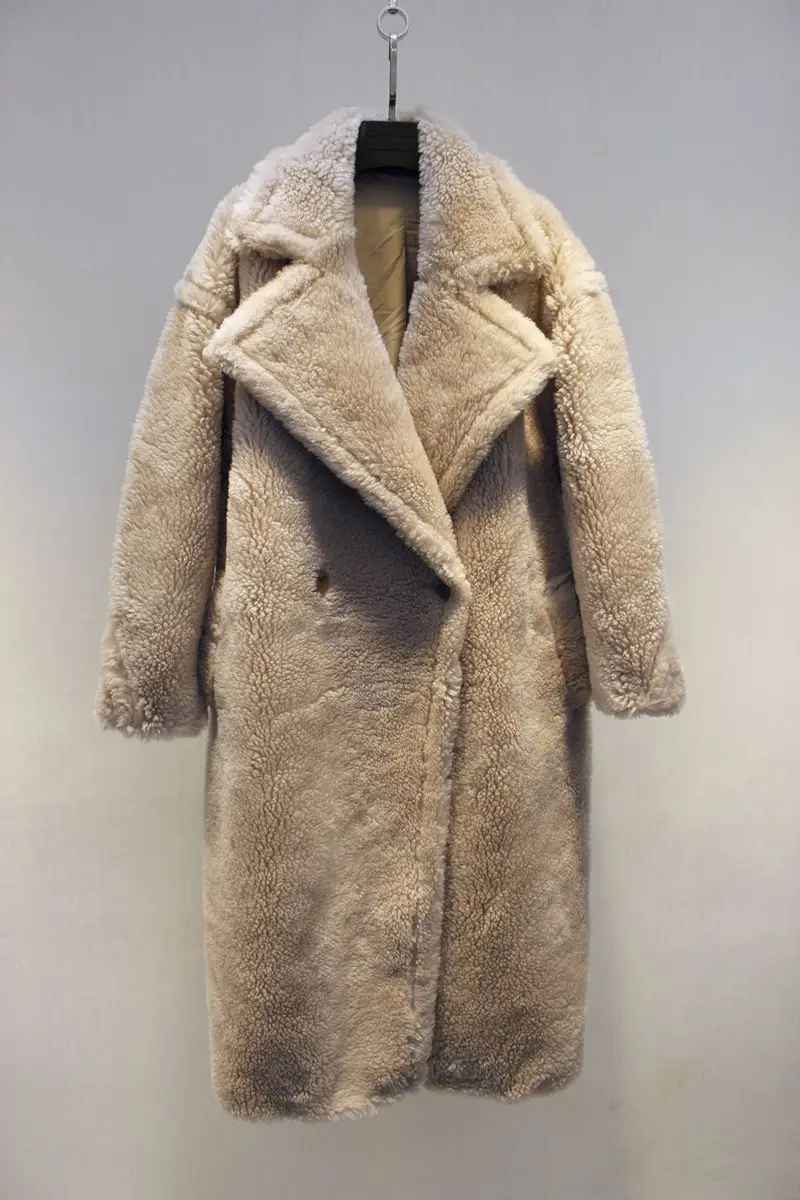

2018 winter women's fashion casual long design wool woolen overcoat
