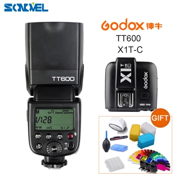 

Godox TT600 2.4G Wireless GN60 Master/Slave Camera Flash Speedlite+X1T-C Transmitter for Canon 800D 760D 850D 200D 77D 7D 6D 5Ds