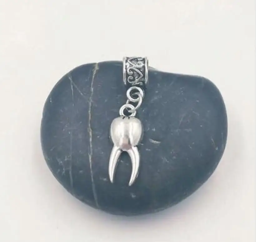 

MIXED 50pcs Antique Silver Plated Nurse Doctor Charms Dentist Floss Tooth Pendants For Bracelet Necklace Jewelry Making