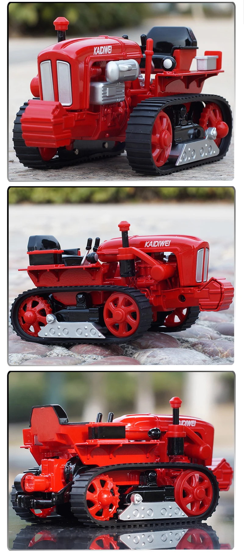 Литой под давлением трактор сельскохозяйственный грузовик 1:18 колеса и катепиллар с прицепами Ретро модель автомобиля коллекция для детей хобби игрушки