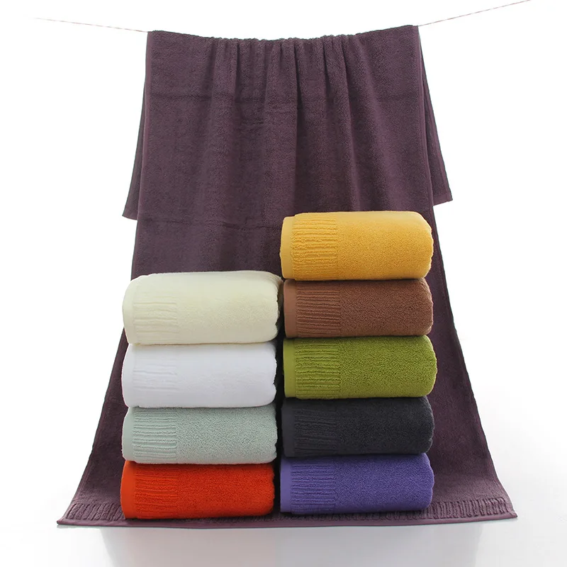 Pure cotton solid color bath towel Thickened high quality towel 10