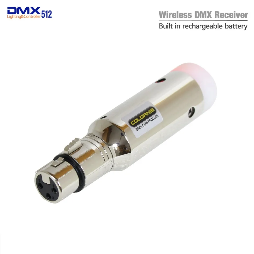 Беспроводной приемник ISM перезаряжаемый Wi Fi 2 4G DMX512 XLR блок светодиодного