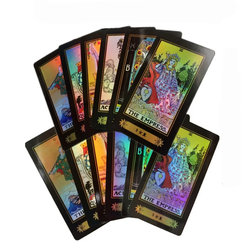 Waite Tarot Board Game 78 PCS/Set Shine Tarot Cards Game Chinese/English Edition Tarot Board Game For Family/Friends 