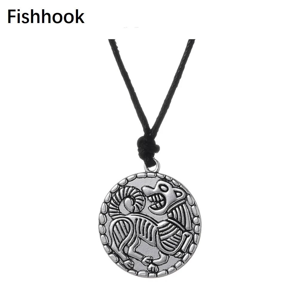 

Fishhook Hyperbole Monkey Animal Pendant Necklace Antique Silver Metal Charm Vintage Style Men Fashion Jewelry Amulet Charm