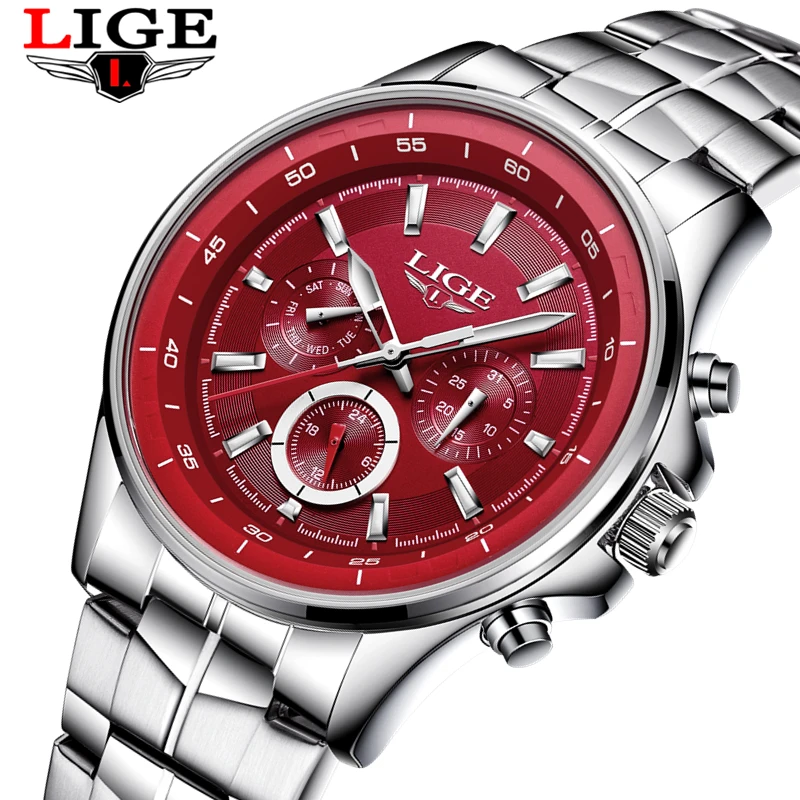 

LIGE Mens Watches Top Brand Luxury Quartz Watch Men Waterproof Sport Watch Fashion Casual Military Clock Male Relogio Masculino