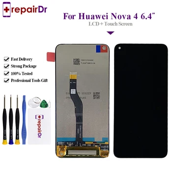

Original Lcd 6.4'' For Huawei Nova 4 LCD Display Touch Panel Digitizer Assembly VCE-AL00/TL00 For Huawei Nova 4 Lcd Screen+Frame