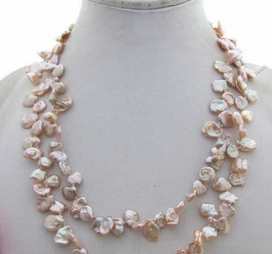 

Jew3111 Natural 35" Charming! 12mm Keshi Pearl Necklace AAA