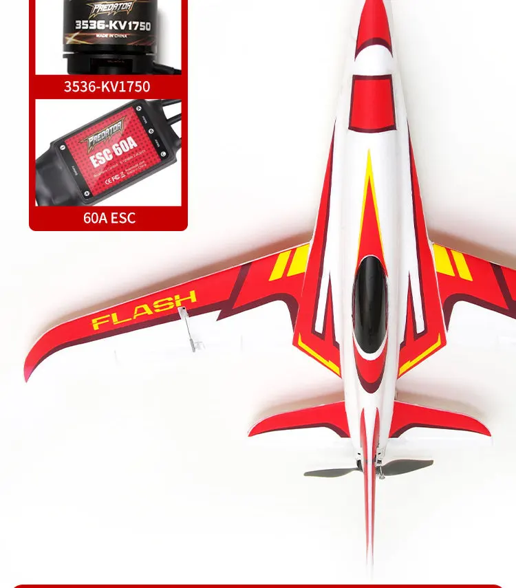 Радиоуправляемый самолет FMS Plane 850 мм Flash Racing Racer высокая скорость до 180 км/ч FPV готов с гироскопом балансировочная модель самолет для хобби Avion