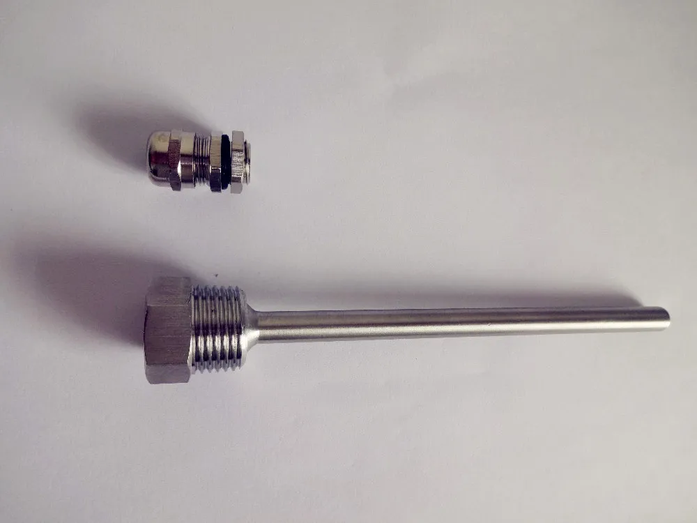Бесплатная доставка Thermowell. Длина 130 мм резьба 1/2 дюйма (DN15) термометр из