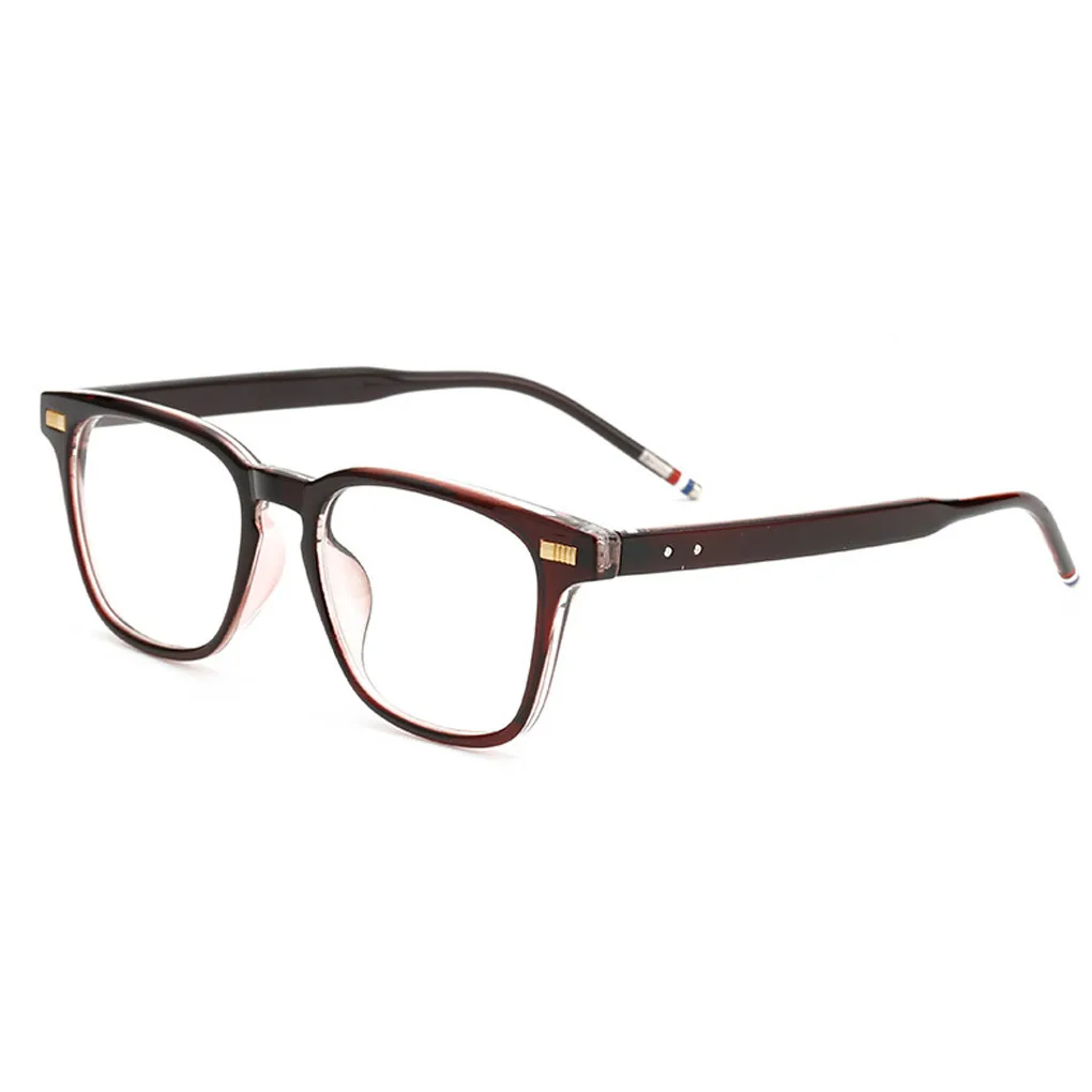 PC Plain Glass Bright Black Frames Glasses Eyeglasses Frame For Unisex