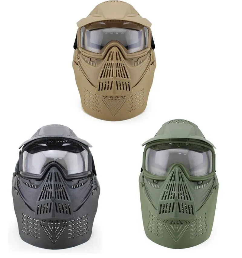 3 Colors Tactical Full Face mask Airsoft Paintball CS Equipment