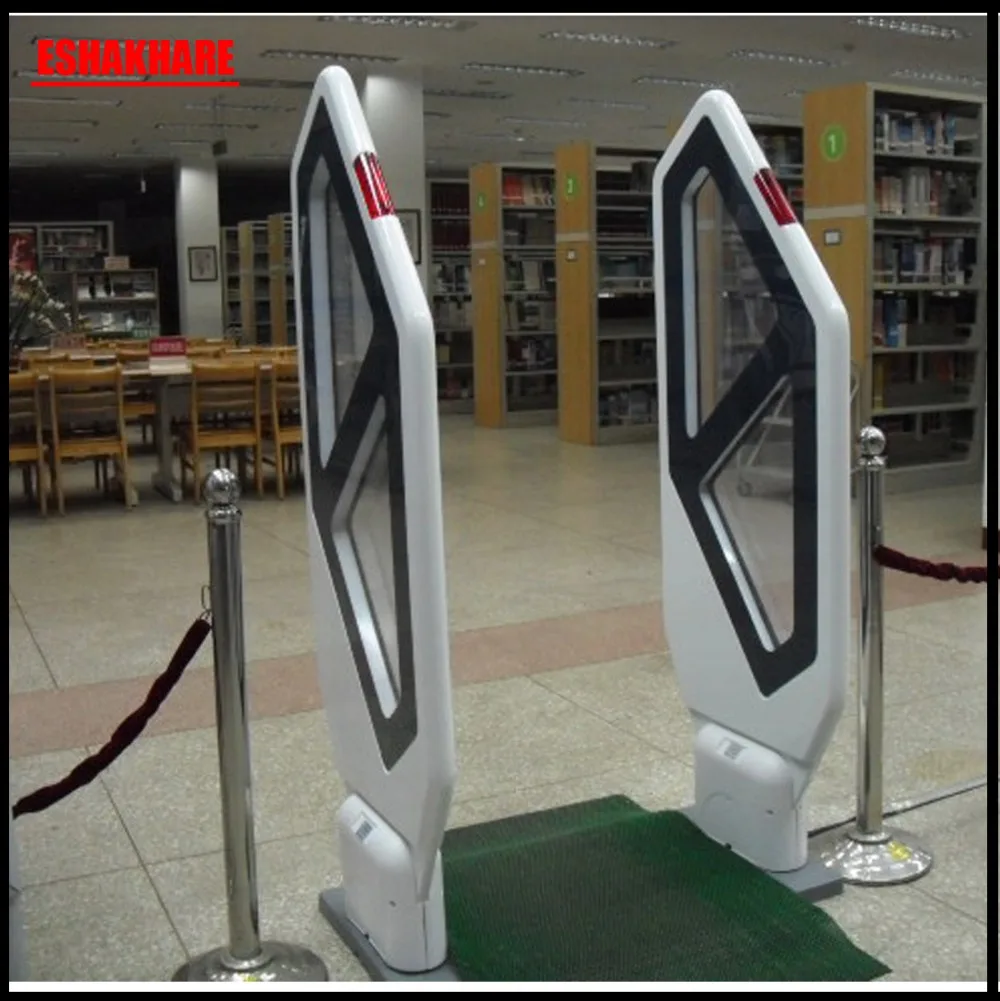 

2018 book library security gate acrylic library security system with sound and light alarm