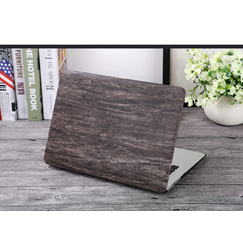 Carry360 чехол из искусственной кожи с деревянным лицевым покрытием для Macbook Pro 13