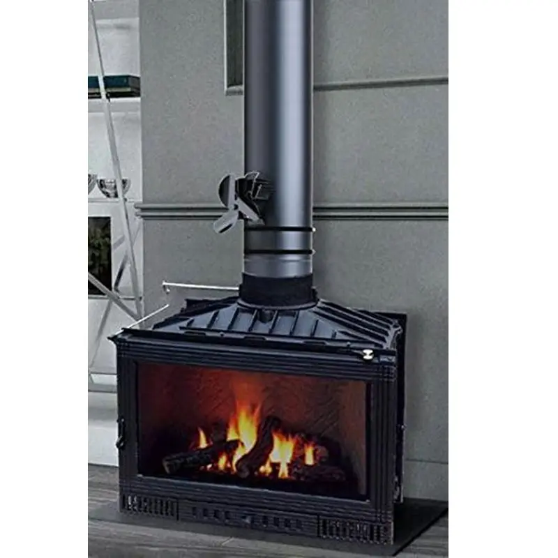 New Designed Stove Pipe Fan For Incline Surface Fixed On The Chimney Pipe Of Wood/Log Burner/Fireplace Winter Warm Accessories