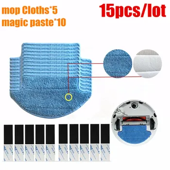 

15pcs/lot Original thickness Xiaomi Mi Robot Vacuum Cleaner mop Cloths Parts kit ( mop Cloths*5+magic paste*10) aspirador