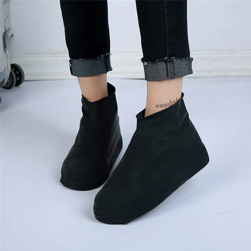 Waterproof Sports Shoe Cover Winter Reusable Shoes Cover Anti-slip Rain Boots Overshoes Shoe cover Man Women #2d13 (5)