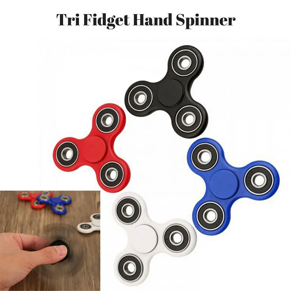 Спиннер Finger ABS EDC ручной Tri для детей аутизма СДВГ 6 стилей стресс фокус игрушки в