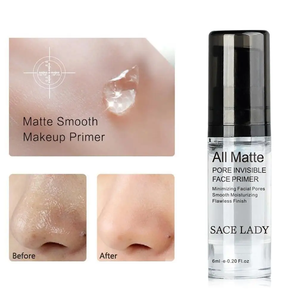 

SACE LADY Hot 6ML Matte Smooth Makeup Primer Face Base Primer Pore Invisible Facial Foundation Oil-control Makeup Gel Cosmetic