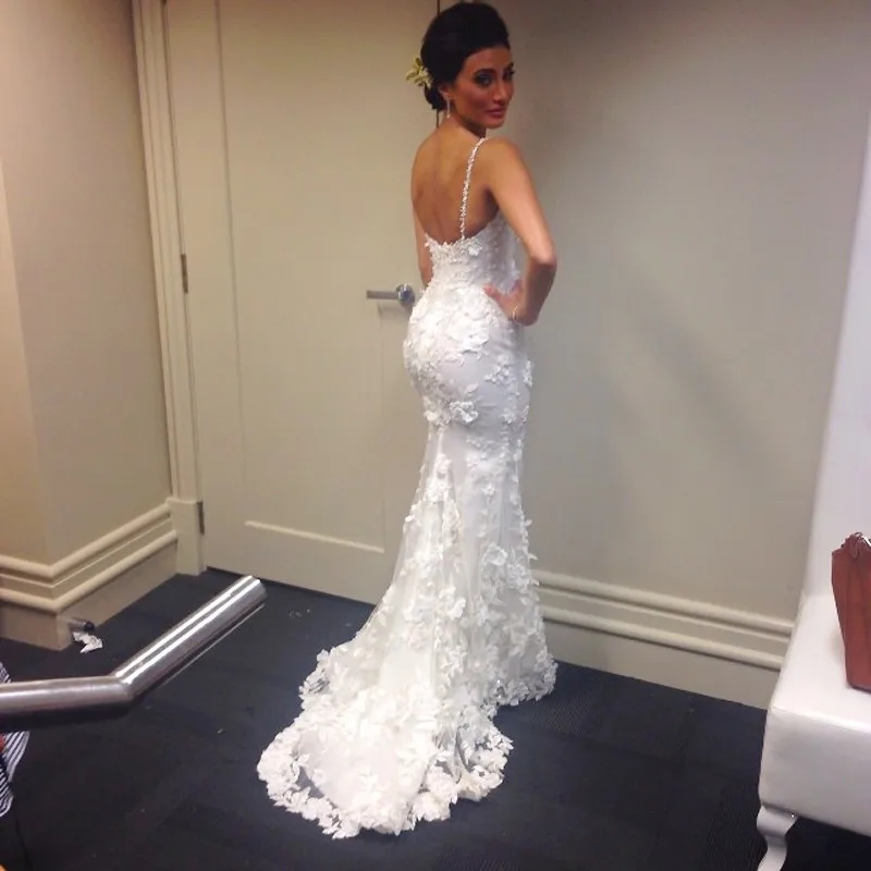 

Vestido De Noiva Renda 2019 Lace Wedding Dress Mermaid Wedding Gowns Spaghetti Strap Married Dress Robe De Mariage Vestido Novia