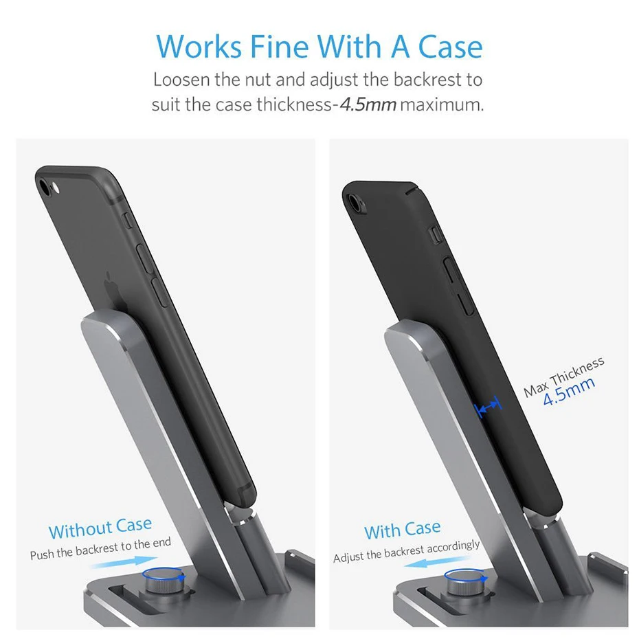 Metal Charger Dock Stand Holder For Iphone Airpods Apple Watch Aluminium Alloy Stand For Iphone X Cable Organizer Station Holder (4)