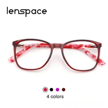 Lenspace ацетат женские негабаритные очки с квадратной оправой ретро большие прозрачные стекла, винтажные прозрачные женские очки
