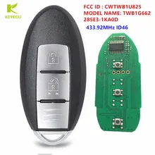 KEYECU Замена интеллектуальный пульт дистанционного управления Передатчик ключ брелок 433,92 МГц ID46 для Nissan Micra Juke Примечание лист куб CWTWB1U825 TWB1G662