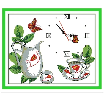 

Low-key Luxury (clock face) Embroidery Cross Set DMC Cross Stitch Fabric Chinese Counted Cross Stitch Pattern Cross Stitch Kit