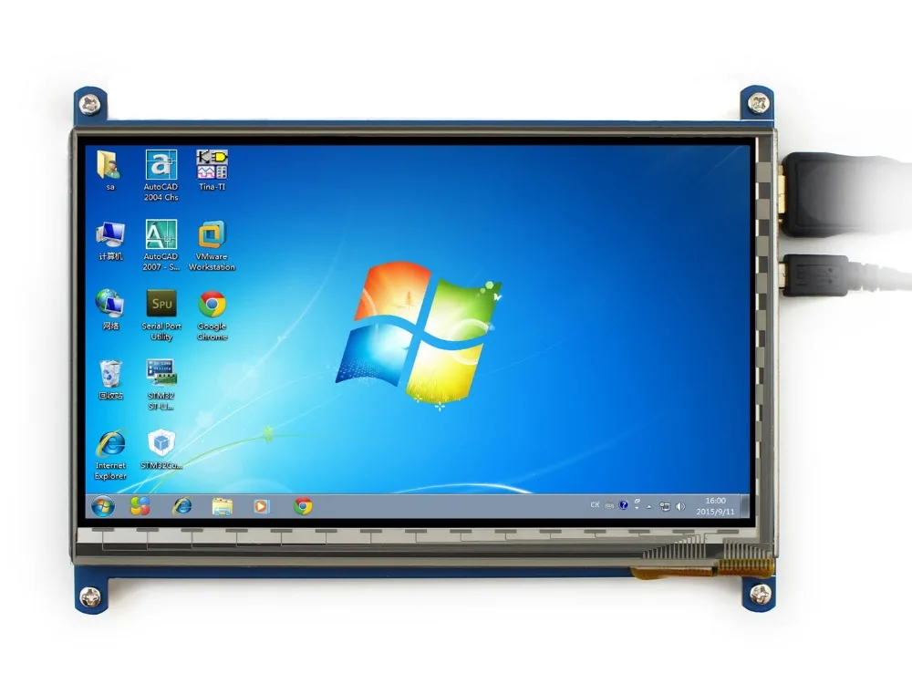 Waveshare 7 дюймов HDMI lcd(C) с биколор чехол 1024*600 емкостный сенсорный экран ips дисплей для Raspberry Pi/BB Черный/Banana Pi