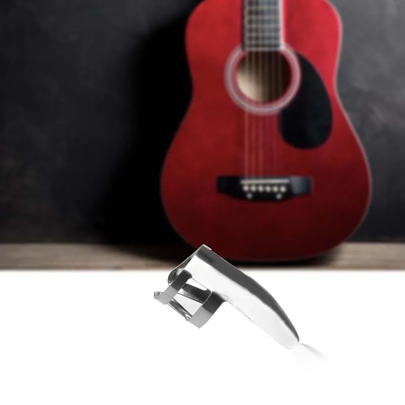 Guitar Accessories 6 Pcs Stainless Steel Metal Finger Pick Plectrums