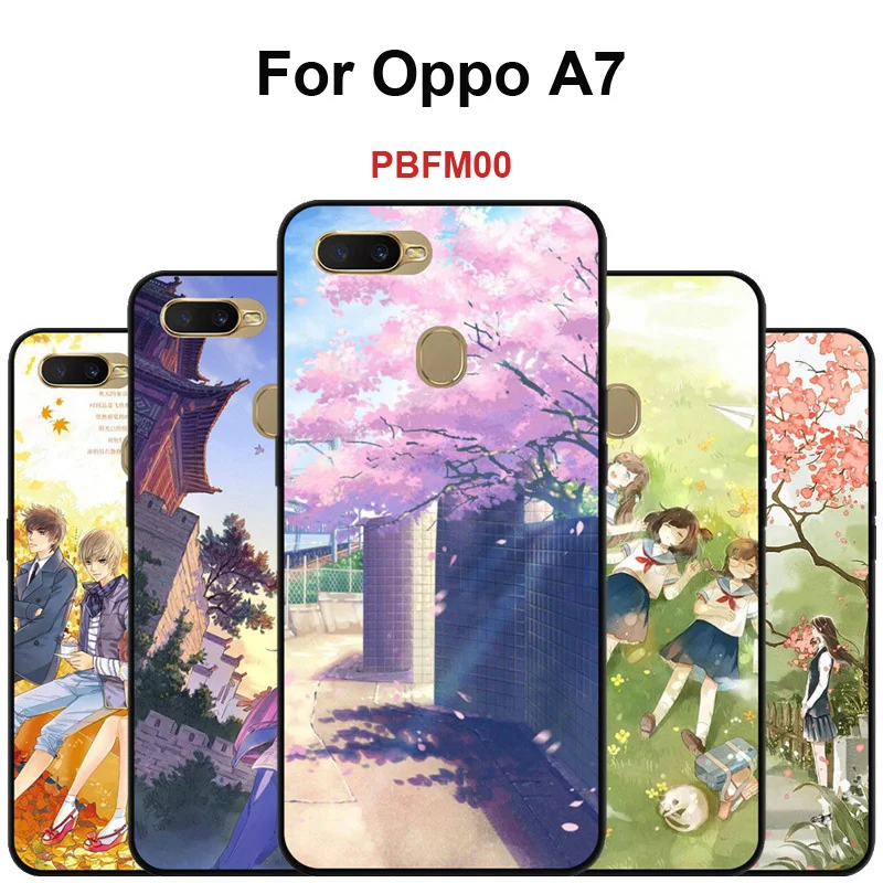 Чехол для Oppo A7 чехол s Coque OppoA7 в кампусном стиле Мягкая силиконовая задняя крышка с