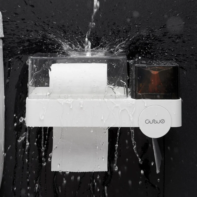 2 في 1 للماء حامل ورق المرحاض الحمام صندوق تخزين القمامة حقيبة رف متعددة الوظائف تخزين الرف مع حامل هاتف