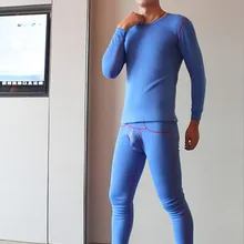 Для мужчин s уплотненный кашемировый хлопковый мужской теплый пижамный комплект модная мужская Толстая теплая Пижама с круглым воротником