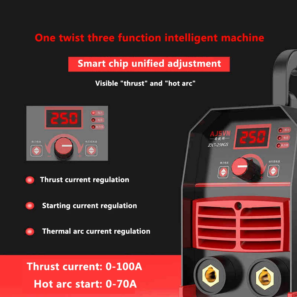 Сварочный инвертор машина ручная дуговая сварка IGBT 220V 20A-225A/20A-250A Mini 4200W ручная дуговая сварка IGBT 10 шт. Комплект сварочный аппарат