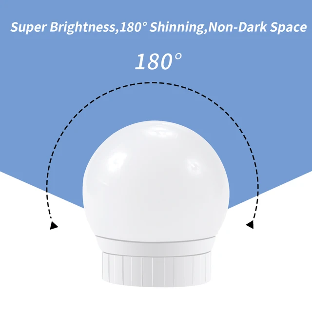 USB Vanity Lights Bathroom DC 12V Ampoule Led Mirror For Dressing Table 2 6 10 14Bulbs Adjustable Brightness Led Lamp For Makeup