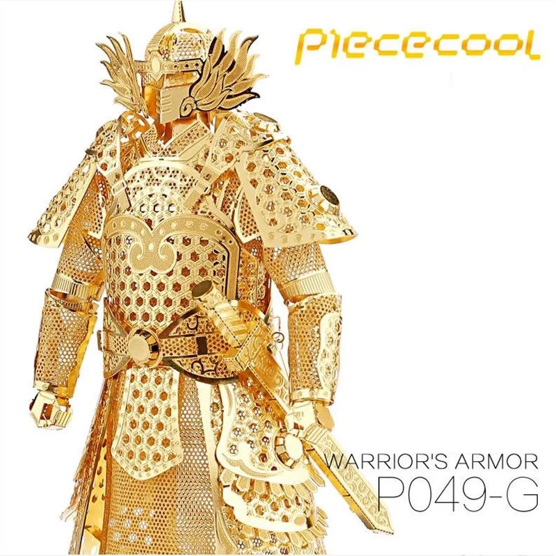 

3D Metallic Model Kids Adult Toys Warriors Armor Model Puzzle Han Dynasty General Samurai for Children DIY Jointing Handmade