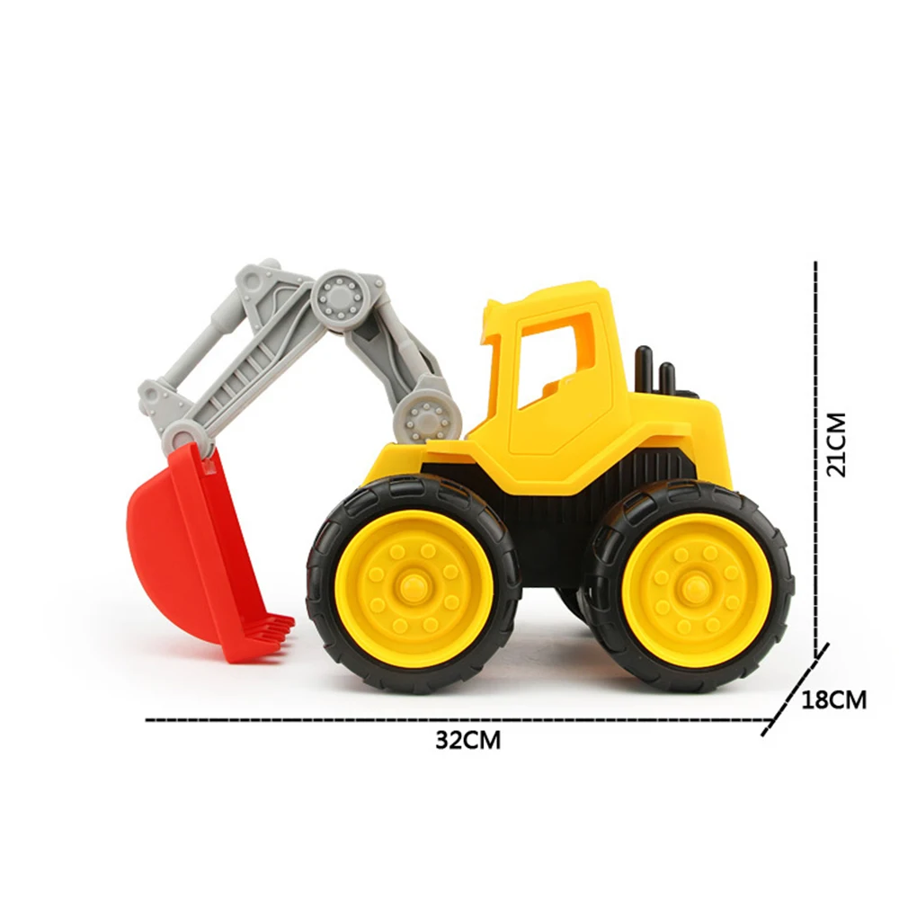 Совершенно мультяшный большой детский симулятор инженерных транспортных средств автомобиль грузовик экскаватор модель пляжный автомобиль детские развивающие игрушки
