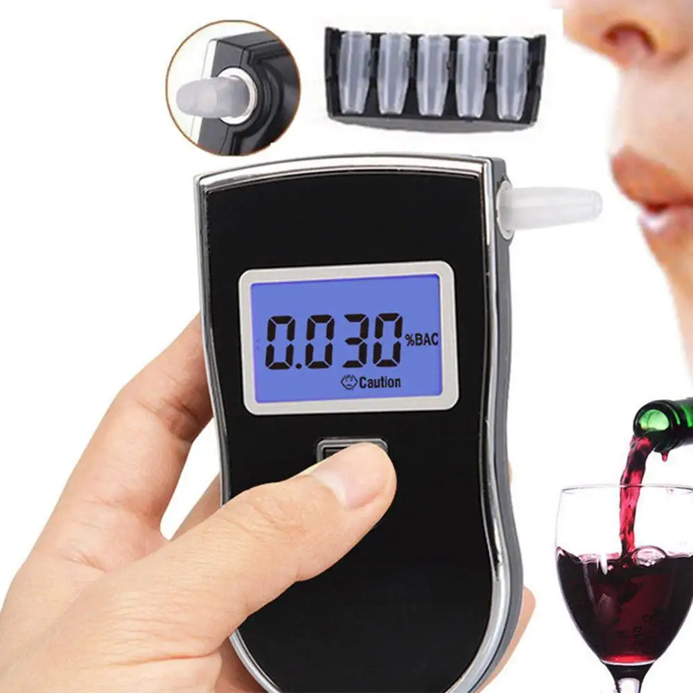 في-818 شاشة كبيرة المحمولة جهاز اختبار شرب الكحوليات المهنية النفس الرقمية الشرطة alkoholtester الكحول AT818 كاشف 2019new