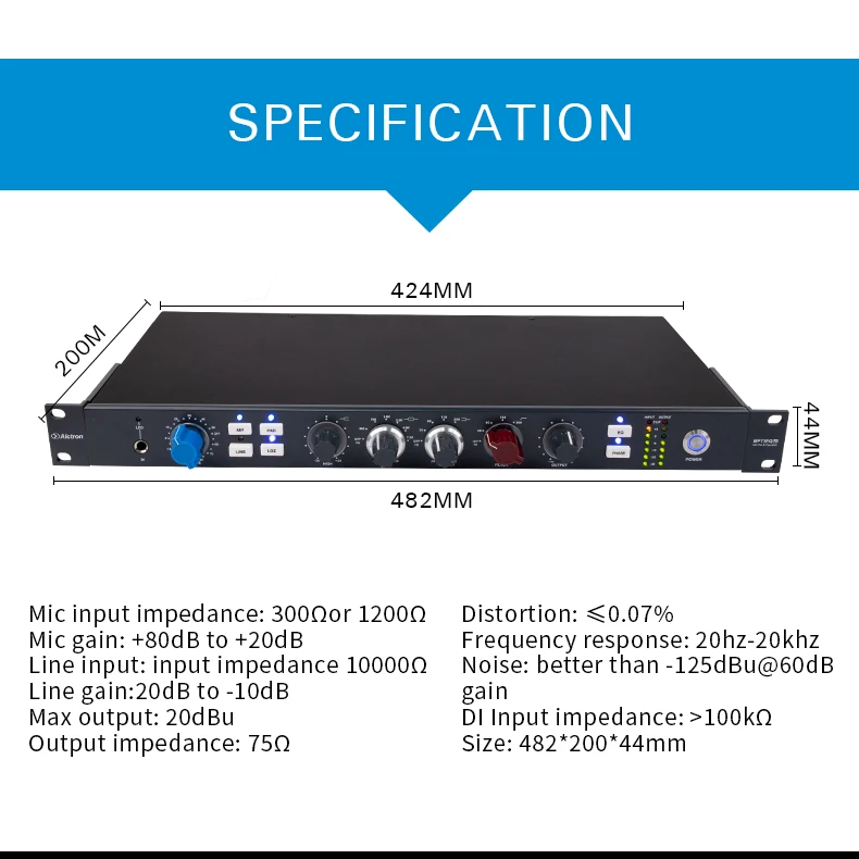 Alctron MP73EQV2 микрофонный усилитель с функцией эквалайзера, оптимизирует качество звука, трансформатор изолирует шум