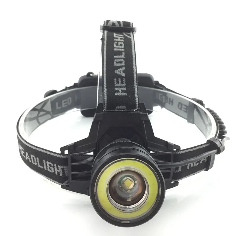 Фара COB LED T6 фонарь перезаряжаемый налобный двойной светодиодный световой 18650 для