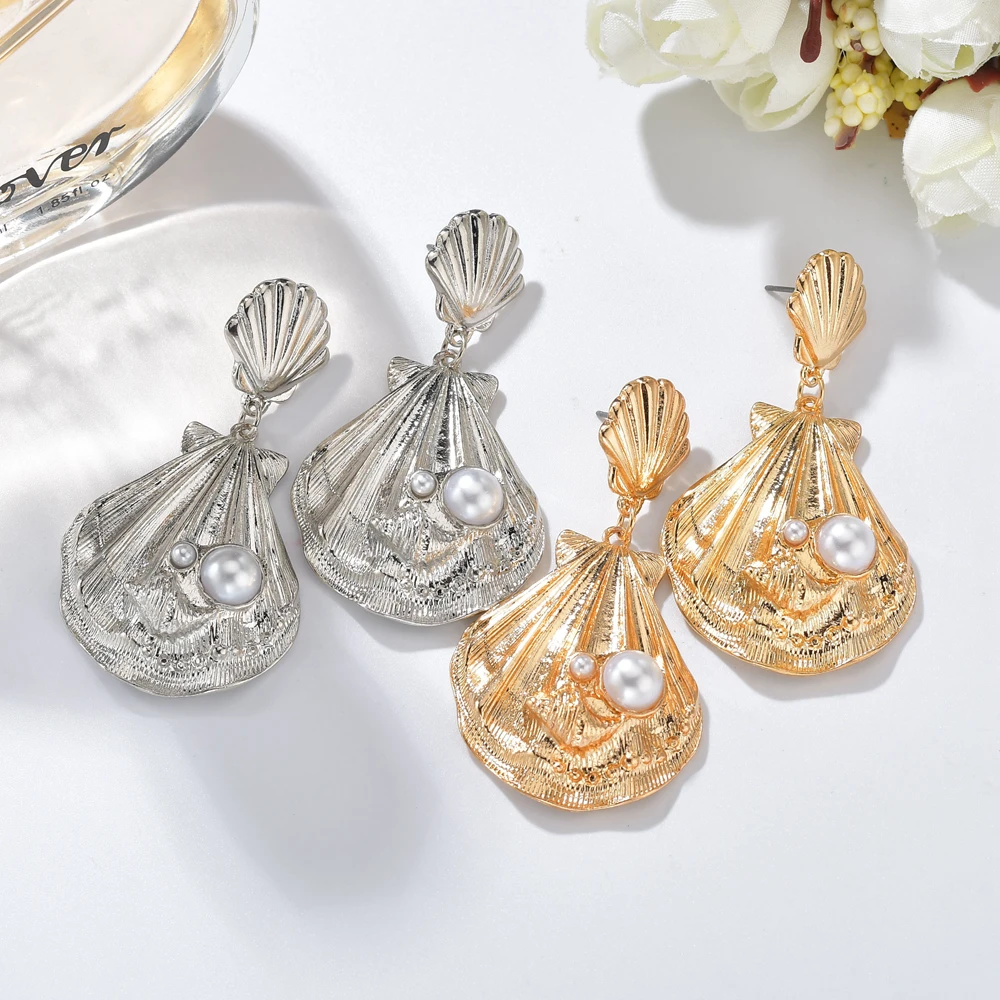 

2019 Natural Sea Shell Women Earrings Women 2019 Summer Fashion Korean Shell Dangle Drop Earring Jewelry Accessories Gifts