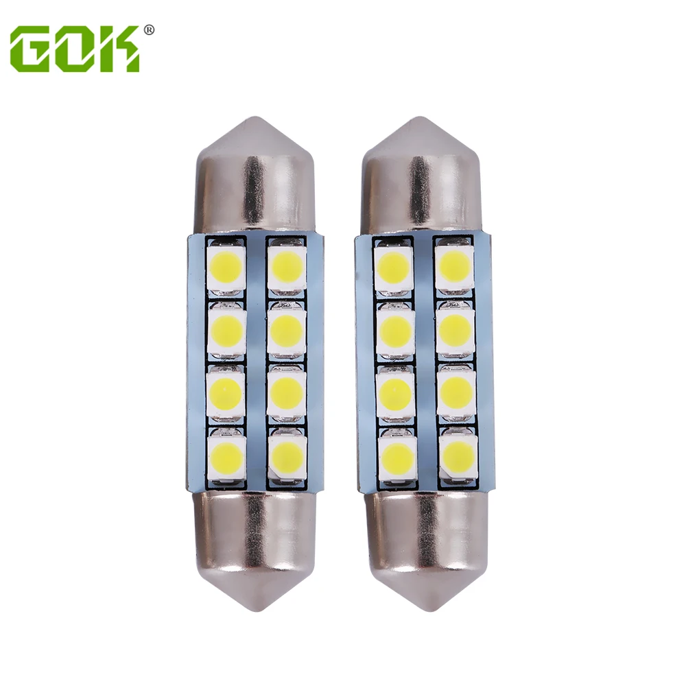 100 шт./лот C5W 31 мм/36 мм/39 мм/41 мм гирлянда 8SMD автомобильный внутренний светодиод c5w