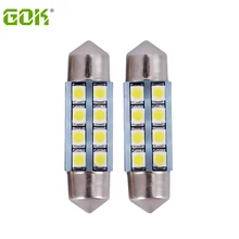 100 pçs/lote C5W 31mm/36mm/39mm/41mm 8LED 8SMD Interior Do Carro Auto levou c5w festão 3528 1210 SMD Festoon Dome led de Luz Branca