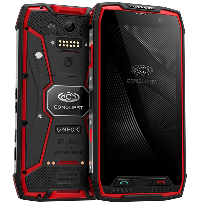 Conquest S11 IP68 Waterproof Shockproof 4G Smartphone 6GB RAM 128GB ROM 7000mAh PTT NFC Fringerprint OTG Rugged Mobile Phone