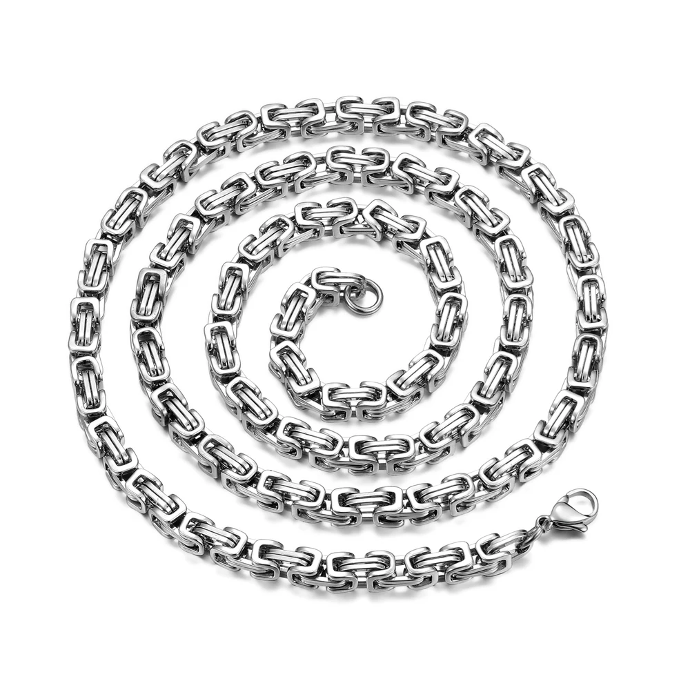 

Hot sale 316L titanium steel 5MM Emperor chain necklace Fashion men's party jewelry Brother Christmas gift Length 60CM /70CM